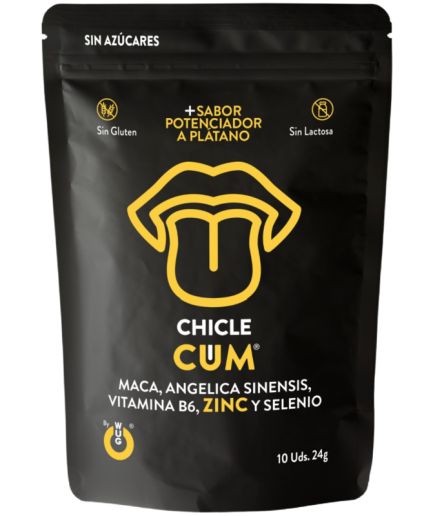 WUG SEX SENSE - CUM CHICLE AUMENTADOR DE EYACULACION & SABOR A PLATANO DEL SEMEN 10 UNIDADES