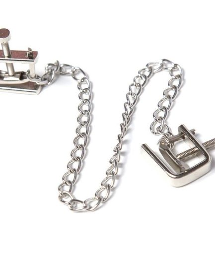OHMAMA FETISH - PINZAS METALICAS TORNILLO CON CADENA
