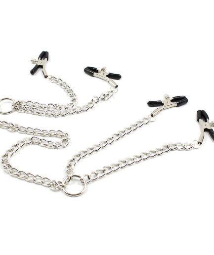 OHMAMA FETISH - 4 PINZAS PEZONES CON CADENAS