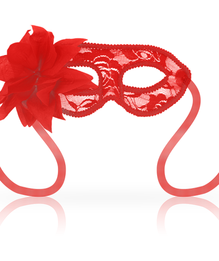 OHMAMA - MASKS ANTIFAZ CON ENCAJES Y FLOR ROJO