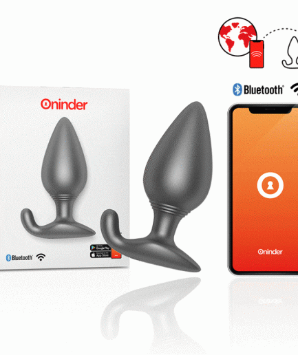 ONINDER - RIO PLUG ANAL VIBRADOR NEGRO - APP GRATUITA