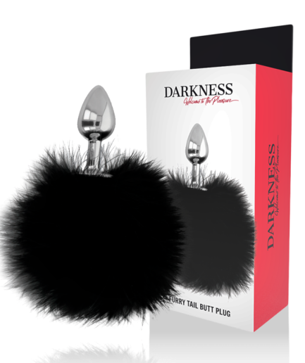 DARKNESS - EXTRA BUTTPLUG ANAL CON COLA NEGRO 7 CM