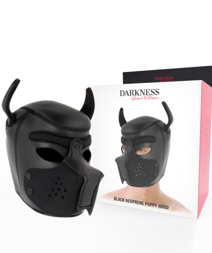DARKNESS - M脕SCARA PERRO DE NEOPRENO CON HOCICO EXTRA脥BLE M