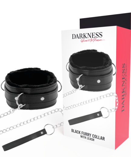 DARKNESS - COLLAR CONFORTABLE DE POSTURA CON CADENA LEATHER