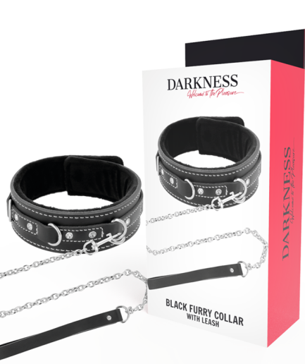 DARKNESS - COLLAR LEATHER CON CORREA ALTA CALIDAD