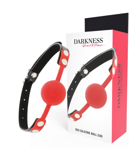 DARKNESS - MORDAZA SILICONA ROJO