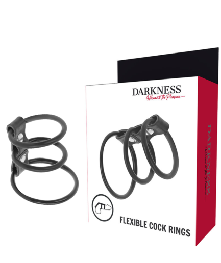 DARKNESS - SET DE 3 ANILLAS PENE FLEXIBLE