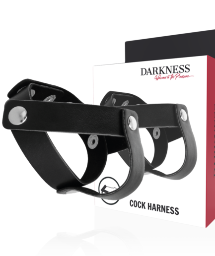 DARKNESS - ANILLO DE PIEL PARA PENE Y TESTICULOS