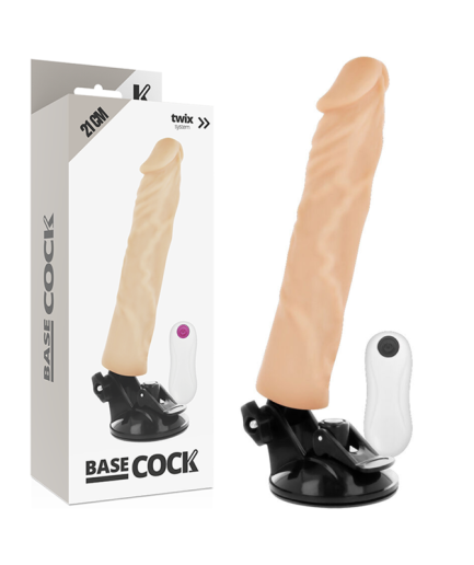 BASECOCK - VIBRADOR REALISTICO CONTROL REMOTO NATURAL 21 CM -O- 4 CM