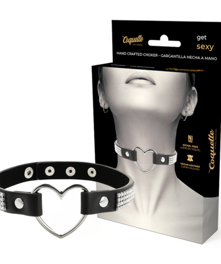 COQUETTE CHIC DESIRE - CHOKER CUERO VEGANO CORAZON