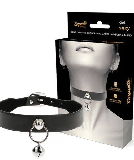 COQUETTE CHIC DESIRE - COLLAR CUERO VEGANO ACCESORIO WOMAN CASCABEL/ARO
