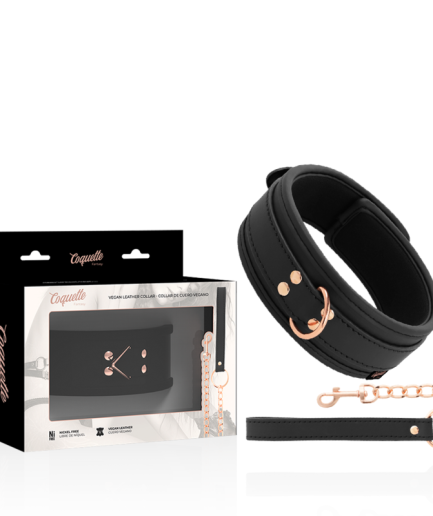 COQUETTE CHIC DESIRE - FANTASY COLLAR CUERO VEGANO CON CORREA Y FORRO DE NEOPRENO