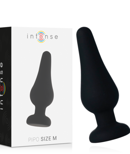 INTENSE - ANAL PLUG PIPO M SILICONE NEGRO 11 CM