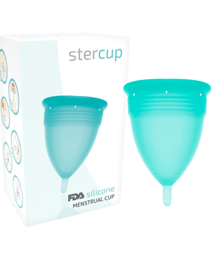 STERCUP - COPA MENSTRUAL FDA SILICONA AQUAMARINA - TALLA L