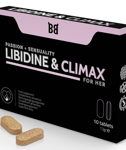 BLACK BULL - LIBIDINE & CLIMAX AUMENTO LÍBIDO PARA MUJER 10 CÁPSULAS