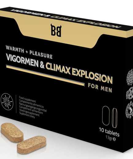 BLACK BULL - VIGORMEN & CLIMAX EXPLOSION MAYOR PLACER PARA HOMBRE 10 CÁPSULAS