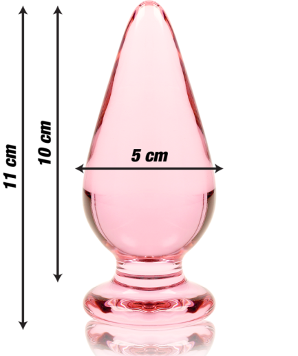 NEBULA SERIES BY IBIZA - MODELO 4 PLUG CRISTAL BOROSILICATO ROSA 11 CM -O- 5 CM