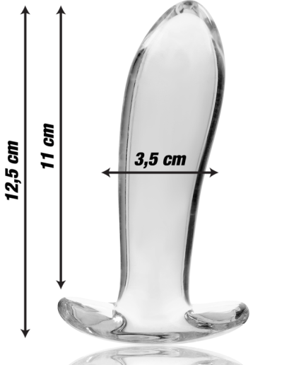 NEBULA SERIES BY IBIZA - MODELO 5 PLUG CRISTAL BOROSILICATO TRANSPARENTE 12.5 CM -O- 3.5 CM