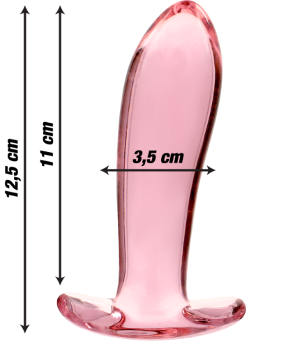 NEBULA SERIES BY IBIZA - MODELO 5 PLUG CRISTAL BOROSILICATO ROSA 12.5 CM -O- 3.5 CM