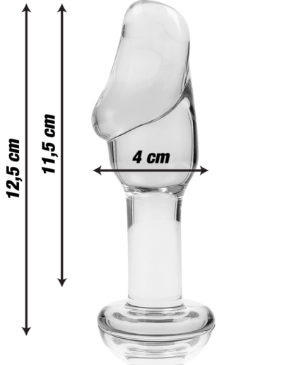NEBULA SERIES BY IBIZA - MODELO 6 PLUG CRISTAL BOROSILICATO TRANSPARENTE 12.5 CM -O- 4 CM