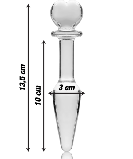 NEBULA SERIES BY IBIZA - MODELO 7 PLUG CRISTAL BOROSILICATO TRANSPARENTE 13.5 CM -O- 3 CM