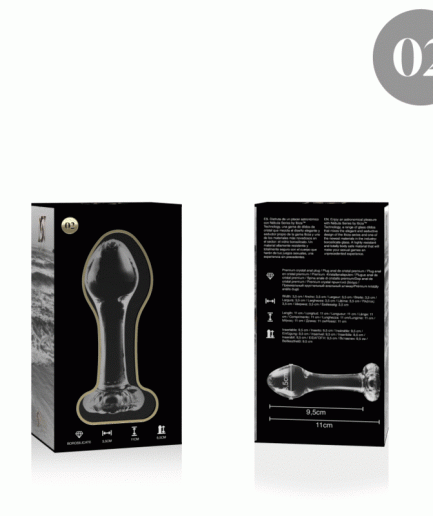 NEBULA SERIES BY IBIZA - MODELO 2 PLUG CRISTAL BOROSILICATO TRANSPARENTE 11 CM -O- 3.5 CM