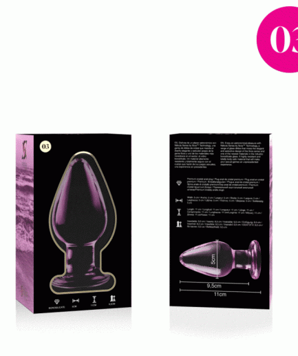 NEBULA SERIES BY IBIZA - MODELO 3 PLUG CRISTAL BOROSILICATO ROSA 11 CM -O- 5 CM