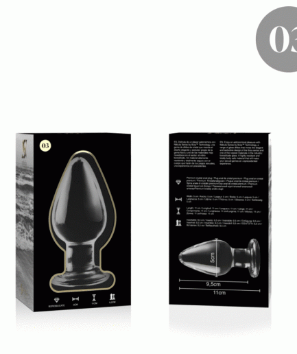 NEBULA SERIES BY IBIZA - MODELO 3 PLUG CRISTAL BOROSILICATO TRANSPARENTE 11 CM -O- 5 CM