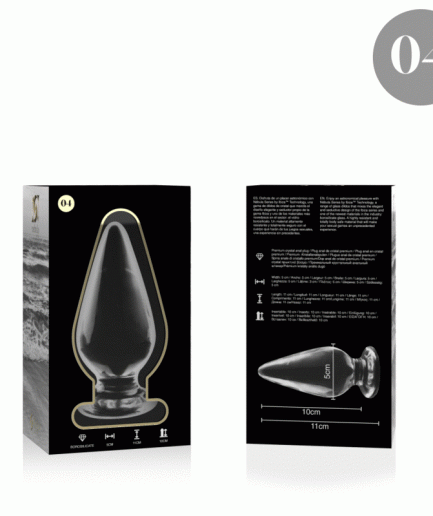 NEBULA SERIES BY IBIZA - MODELO 4 PLUG CRISTAL BOROSILICATO TRANSPARENTE 11 CM -O- 5 CM