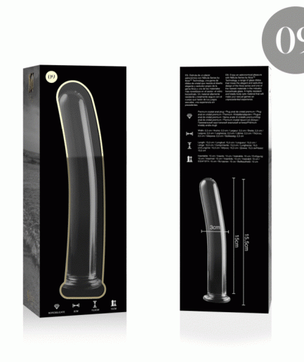 NEBULA SERIES BY IBIZA - MODELO 9 DILDO CRISTAL BOROSILICATO TRANSPARENTE 15.5 CM -O- 2.5 CM