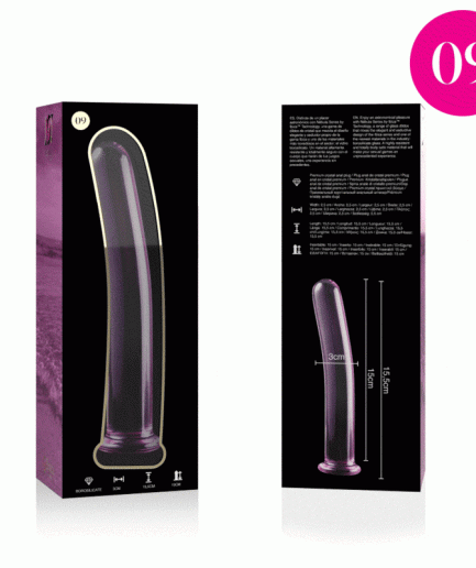 NEBULA SERIES BY IBIZA - MODELO 9 DILDO CRISTAL BOROSILICATO ROSA 15.5 CM -O- 2.5 CM