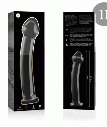 NEBULA SERIES BY IBIZA - MODELO 11 DILDO CRISTAL BOROSILICATO TRANSPARENTE 16 CM -O- 3 CM