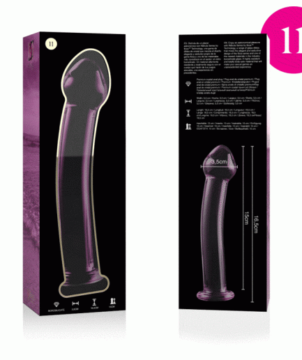NEBULA SERIES BY IBIZA - MODELO 11 DILDO CRISTAL BOROSILICATO ROSA 16 CM -O- 3 CM
