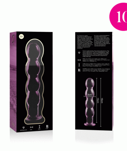 NEBULA SERIES BY IBIZA - MODELO 10 DILDO CRISTAL BOROSILICATO ROSA 16.5 CM -O- 3.5 CM