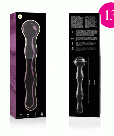 NEBULA SERIES BY IBIZA - MODELO 13 DILDO CRISTAL BOROSILICATO ROSA 18 CM -O- 3.5 CM
