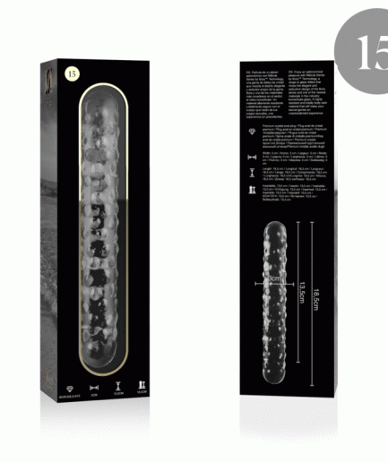 NEBULA SERIES BY IBIZA - MODELO 15 DILDO CRISTAL BOROSILICATO TRANSPARENTE 18.5 CM -O- 3 CM
