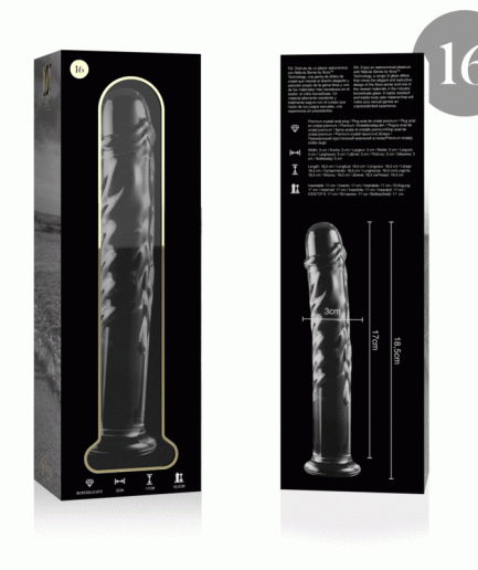 NEBULA SERIES BY IBIZA - MODELO 16 DILDO CRISTAL BOROSILICATO TRANSPARENTE 18.5 CM -O- 3 CM