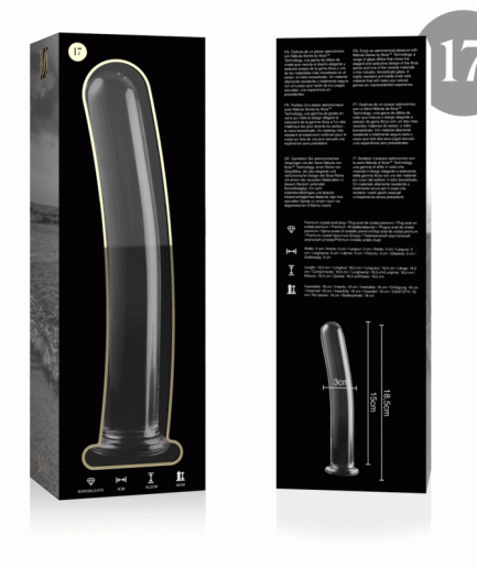 NEBULA SERIES BY IBIZA - MODELO 17 DILDO CRISTAL BOROSILICATO TRANSPARENTE 18.5 CM -O- 3 CM