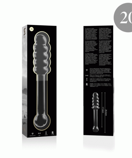 NEBULA SERIES BY IBIZA - MODELO 20 DILDO CRISTAL BOROSILICATO TRANSPARENTE 20.5 CM -O- 3 CM