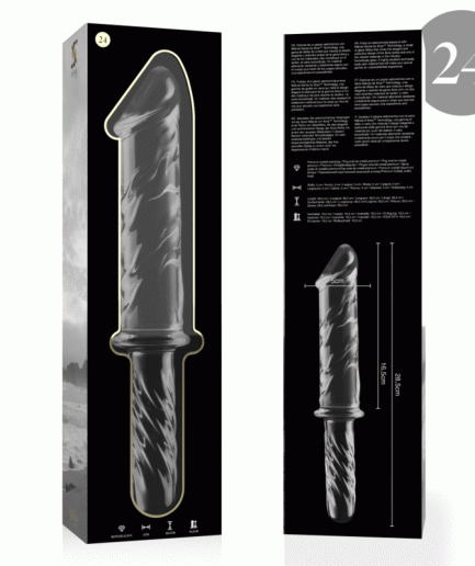 NEBULA SERIES BY IBIZA - MODELO 24 DILDO CRISTAL BOROSILICATO TRANSPARENTE 28.5 CM -O- 5 CM