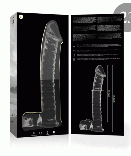 NEBULA SERIES BY IBIZA - MODELO 23 DILDO CRISTAL BOROSILICATO TRANSPARENTE 21.5 CM -O- 4 CM