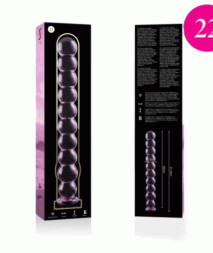 NEBULA SERIES BY IBIZA - MODELO 22 DILDO CRISTAL BOROSILICATO ROSA 21.5 CM -O- 2.5 CM