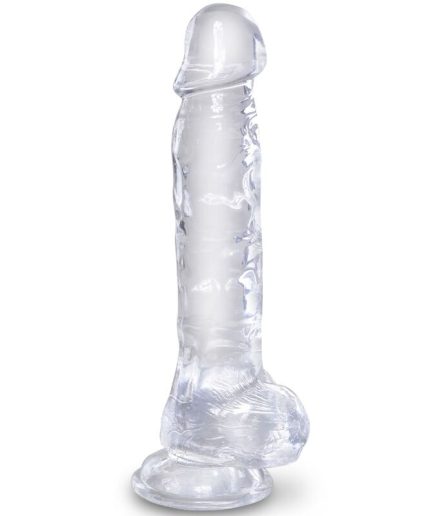 KING COCK - CLEAR PENE REALISTICO CON TESTICULOS 16.5 CM TRANSPARENTE