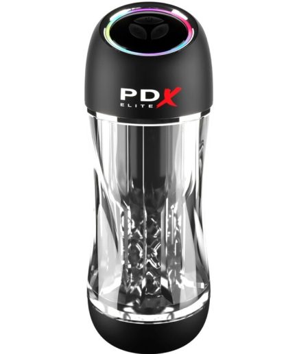 PDX ELITE - MASTURBADOR STROKER VIEWTUBE PRO VIBRADOR TRANSPARENTE