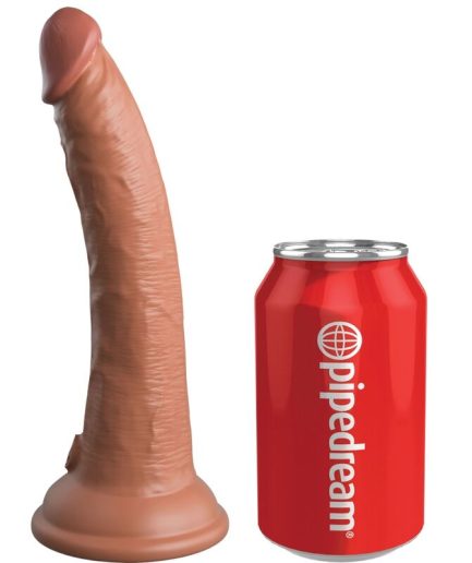 KING COCK - ELITE DILDO REALISTICO SILICONA 17.8 CM CARAMELO