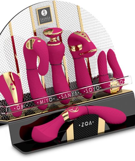 SHUNGA - EXPOSITOR 6 MASAJEADORES INTIMOS FUCSIA