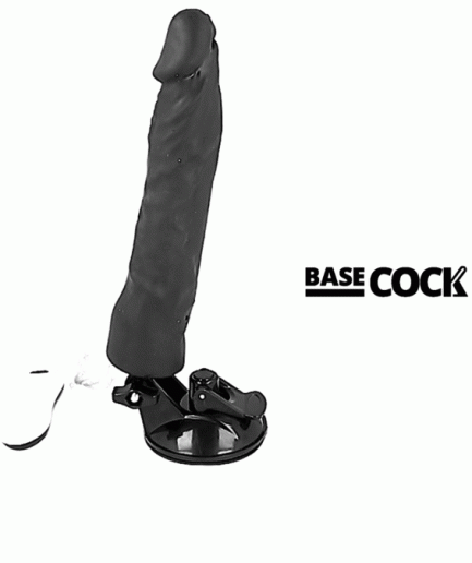 BASECOCK - VIBRADOR REALISTICO CONTROL REMOTO NEGRO 21 CM -O- 4 CM