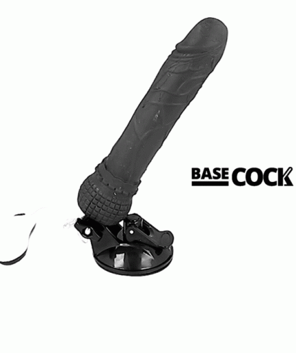 BASECOCK - VIBRADOR REALISTICO CONTROL REMOTO NEGRO 19.5 CM -O- 4 CM