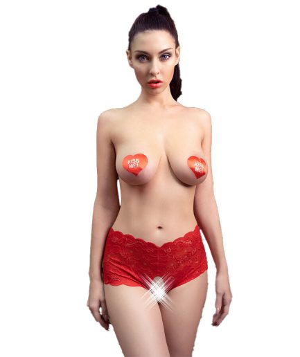 CHILIROSE - CR 4641 PANTIES CROTCHLESS ROJO S/M