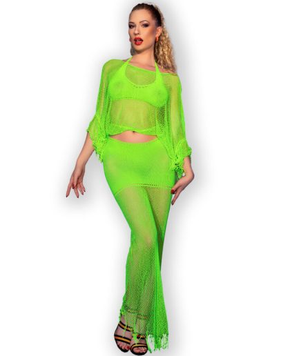 CHILIROSE - CR 4666 TOP & FALDA VERDE S/M